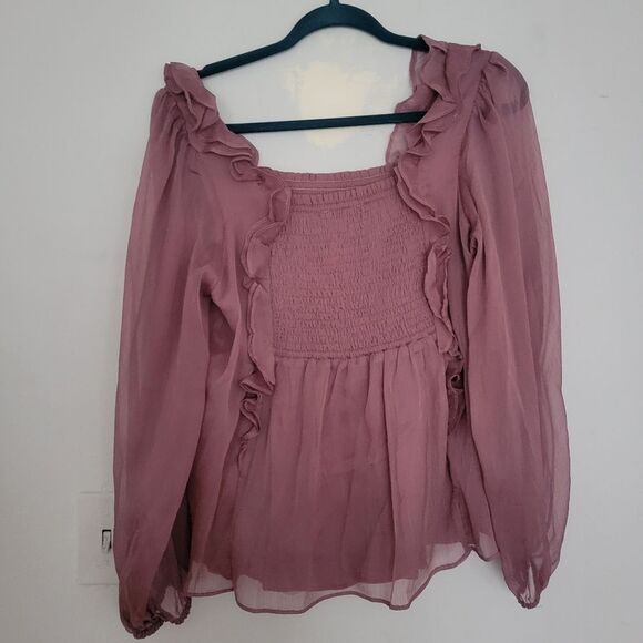 NWT Anthropologie Carmela Smocked Blouse | S - Picture 6 of 7